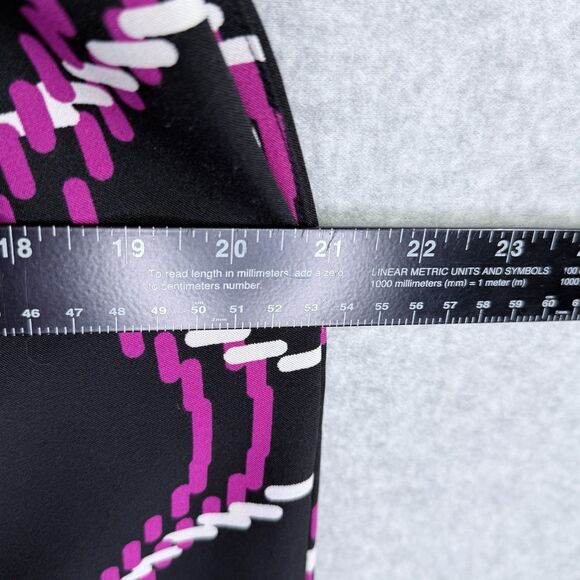 Cato Dress Womens Sz 8 Black Pink White Pockets Sleeveless Abstract Print Belt - Picture 16 of 16